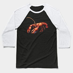 Pixelated Lobster Artistry Baseball T-Shirt